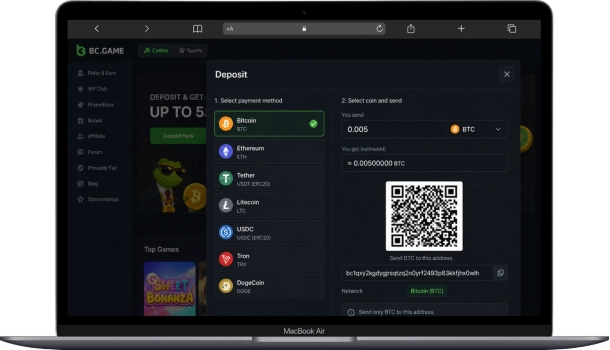 Kryptovaluta innskudd