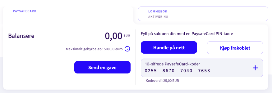 Paysafecard kontoopprettelse 7