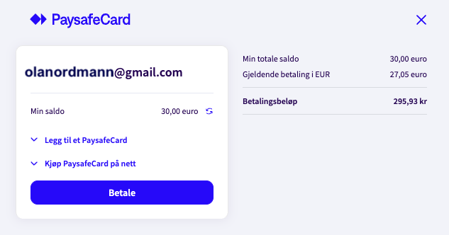 Paysafecard innskudd 5